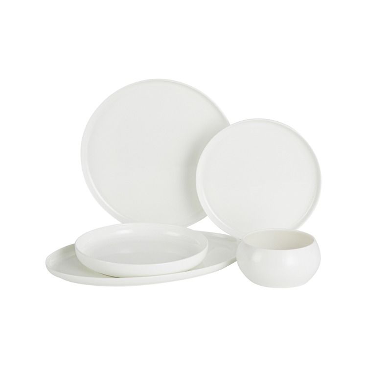 Bobigny Geschirr Set | Weiß | 25-teilig